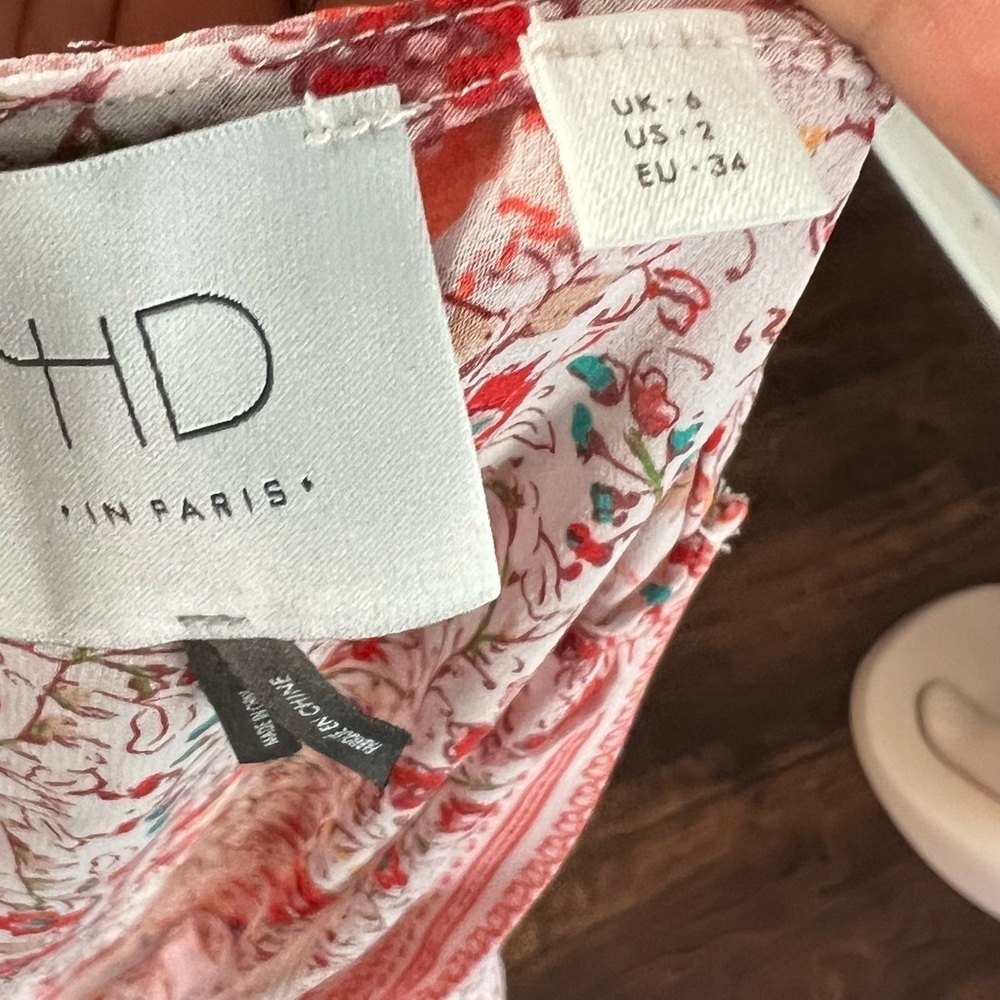 Anthropologie HD in Paris 3/4 Sleeves Floral Asymmetrical Hem Dress - Picture 11 of 11
